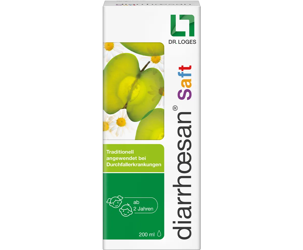 Verpackung von diarrhoesan Saft