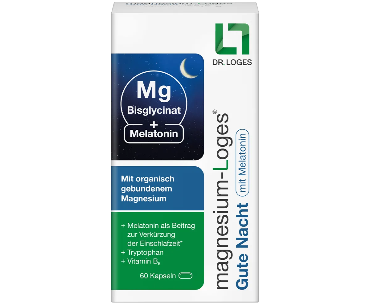 Verpackung von magnesium-Loges-Gute-Nacht-mit-Melatonin