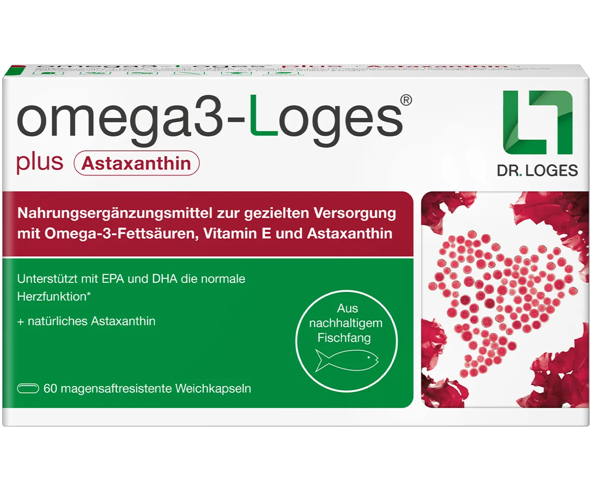 Verpackung von omega3-Loges plus Astaxanthin 